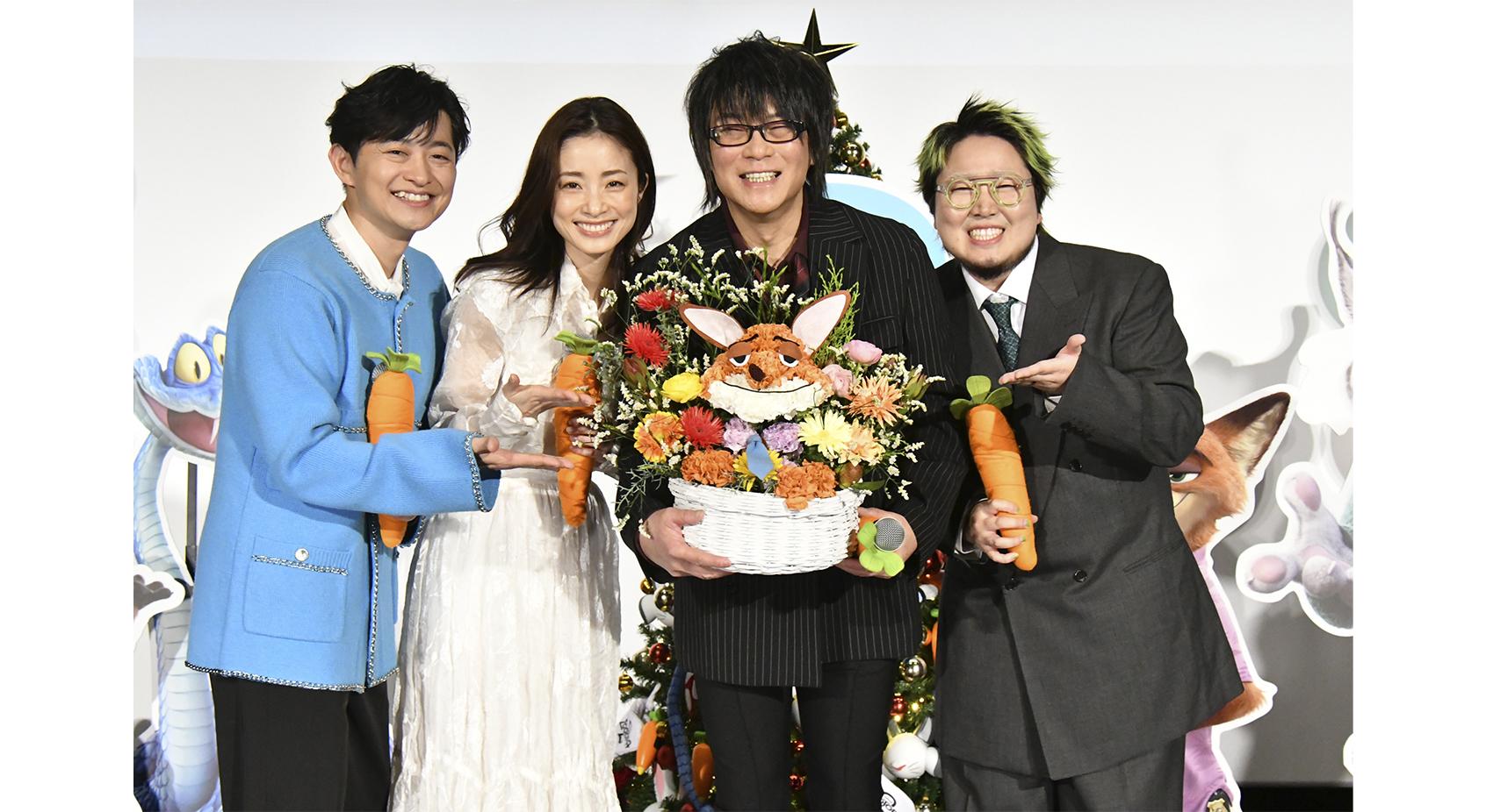 興収62億円突破！『ズートピア2』大ヒット御礼舞台挨拶に上戸彩・森川 